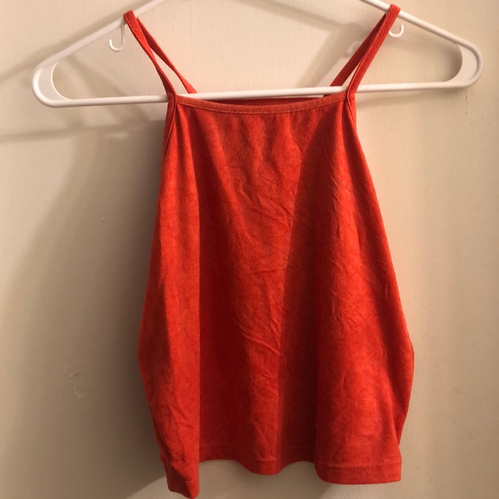 Red crop top